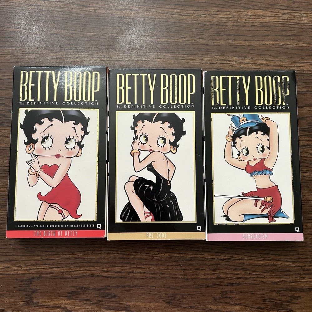 Betty Boop The Definitive Collection Volumes 1 2 3 Republic Pictures VHS 1996